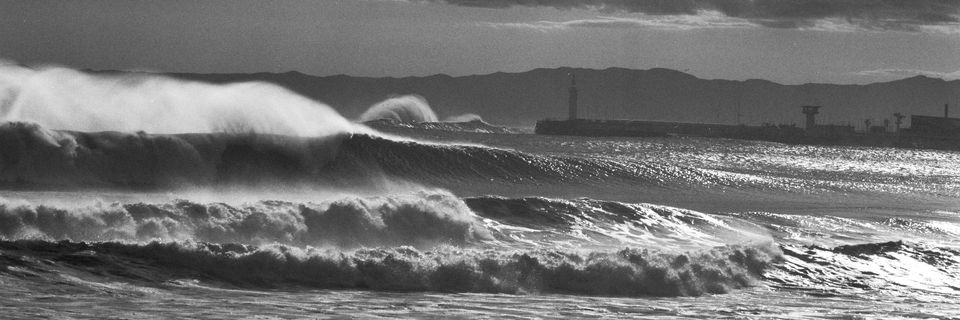 Ocean wave, hand-developed on film
